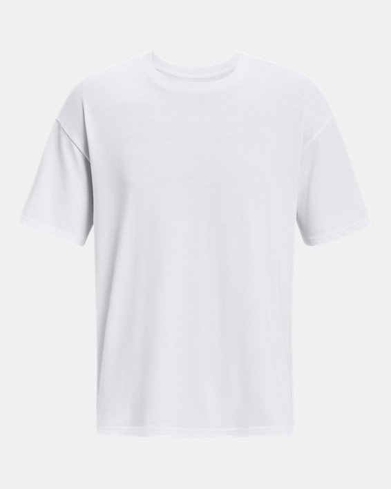 เสื้อแขนสั้นมีน้ำหนักทรงโอเวอร์ไซส์ UA สำหรับผู้ชาย in White image number 8